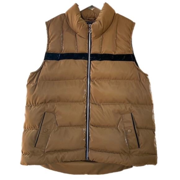 Dolcezza Sleeveless Puffer Vest XL Brown Jacket Layer - Picture 2 of 10